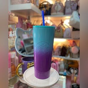 New Starbucks Teal and Purple Ombre Tumbler